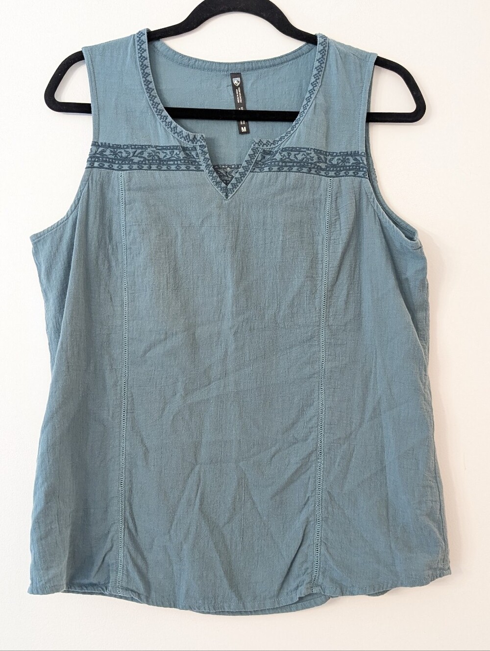Kuhl Womens teal Organic Cotton Tank Top Sleeveless Shirt Size M